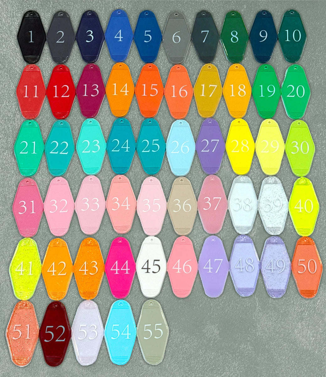 Motel Keychains - Custom UV Printed Motel Keychains