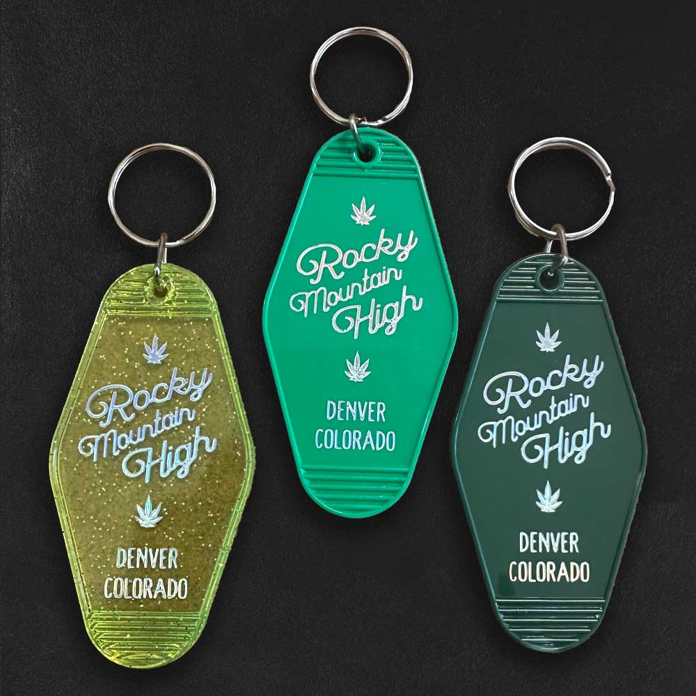 Motel Keychains - Custom Foil Embossed Motel Keychains