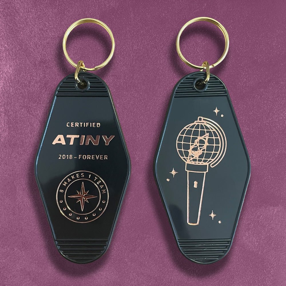 Motel Keychains - Custom Foil Embossed Motel Keychains