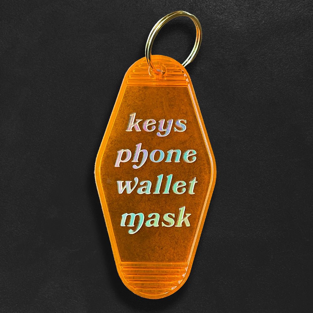 Motel Keychains - Custom Foil Embossed Motel Keychains