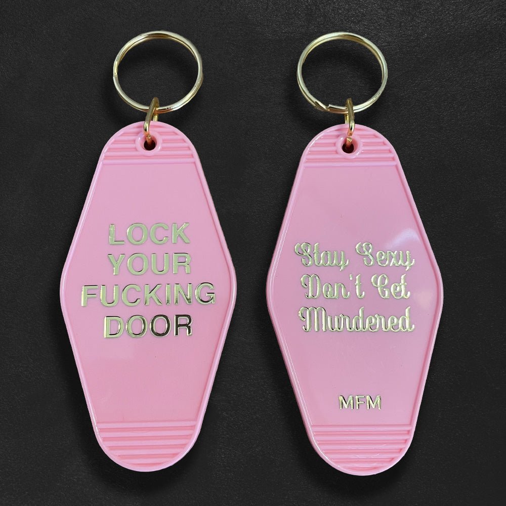 Motel Keychains - Custom Foil Embossed Motel Keychains