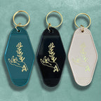 Motel Keychains - Custom Foil Embossed Motel Keychains
