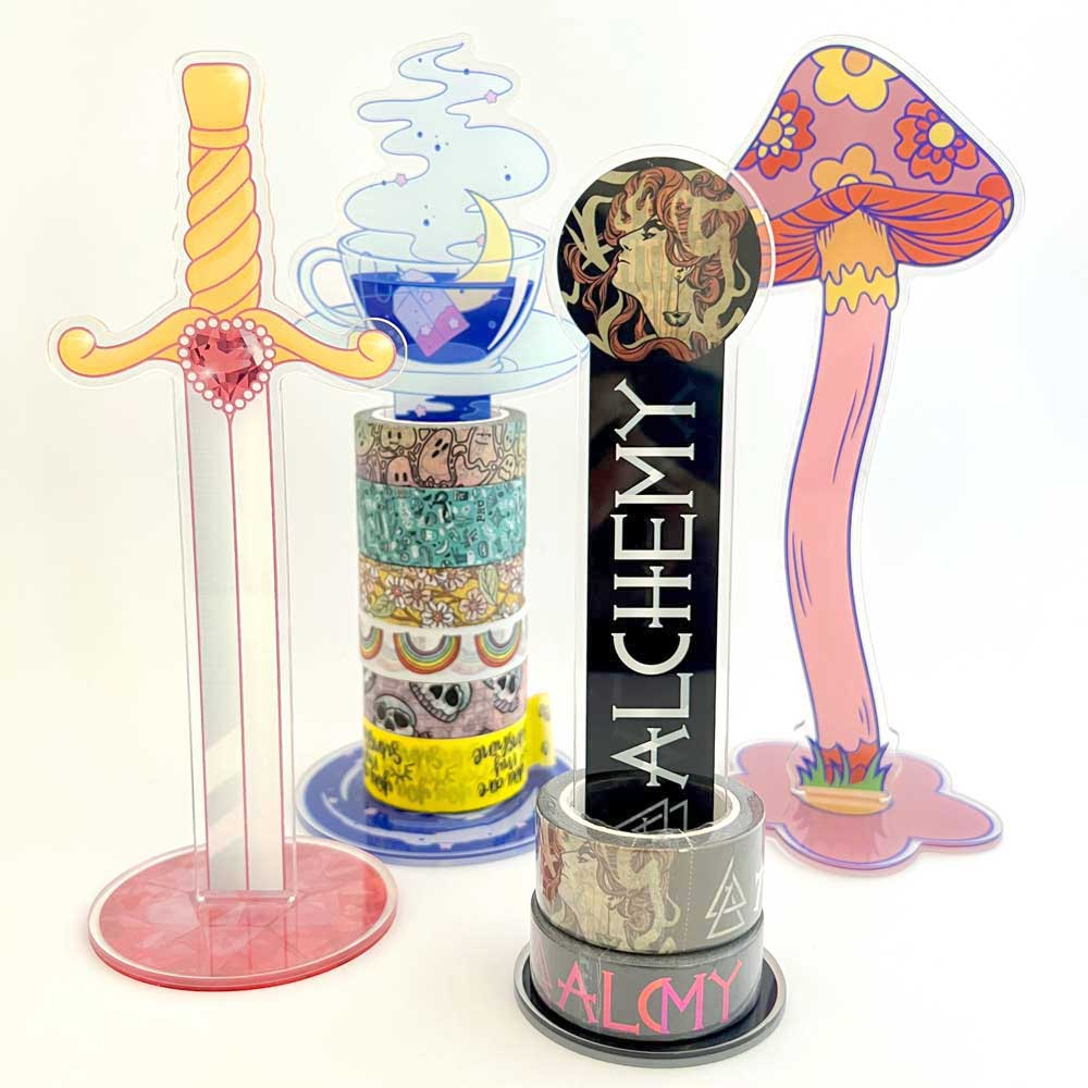 Custom Acrylic Washi Stand - Alchemy Merch - Make your own custom Acrylic Washi Stand - custom merchandise