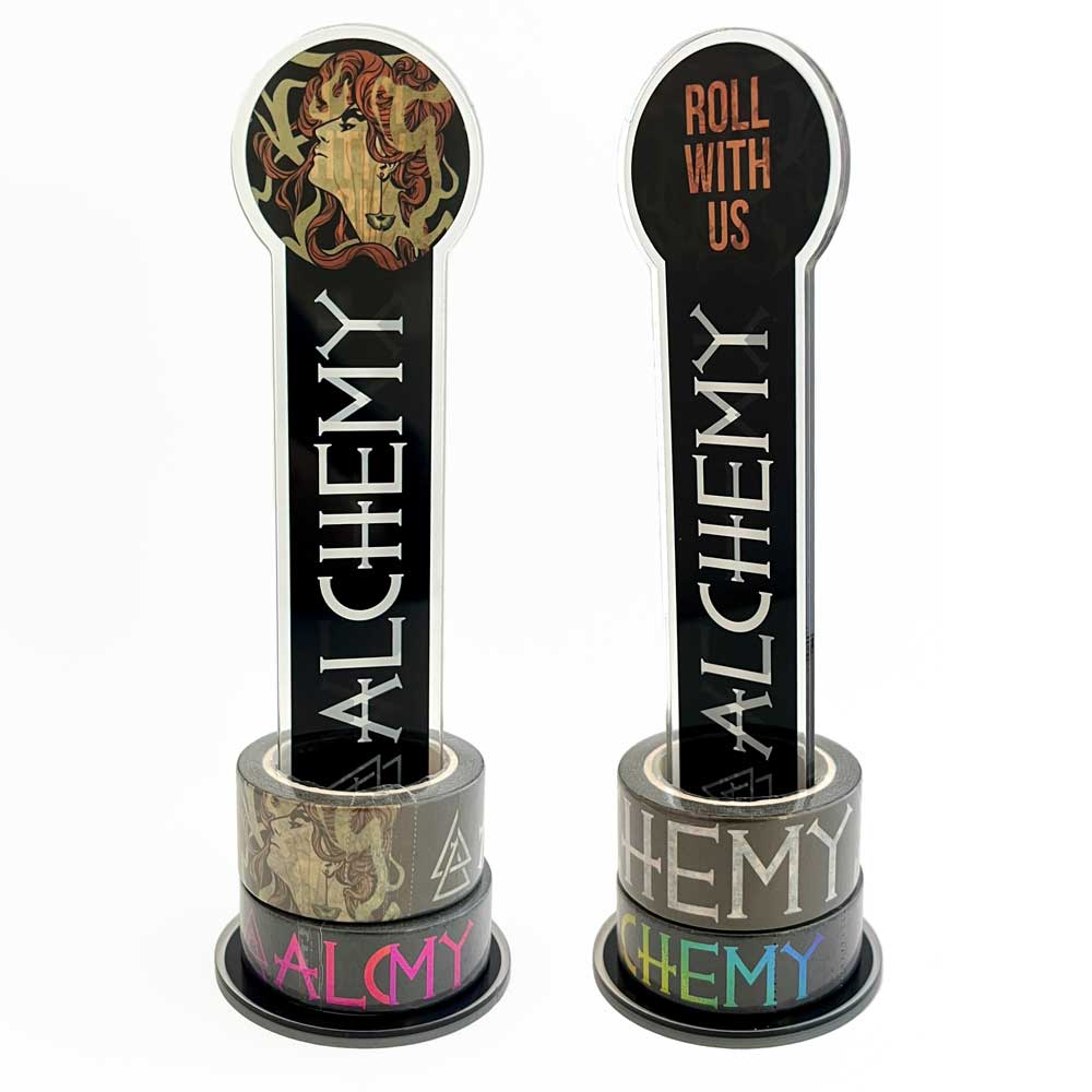 Custom Acrylic Washi Stand - Alchemy Merch - Make your own custom Acrylic Washi Stand - custom merchandise