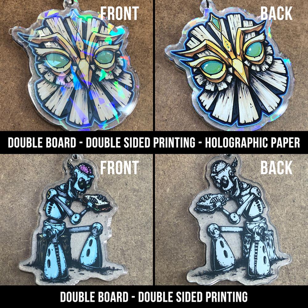 Acrylic Charms - Double Print (single or double board) - Alchemy Merch